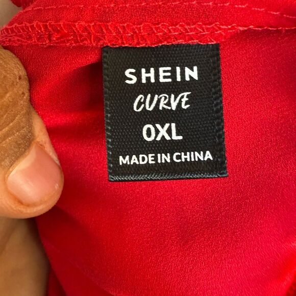 Women’s SHEIN Red Blouse Size 0XL - Picture 5 of 5